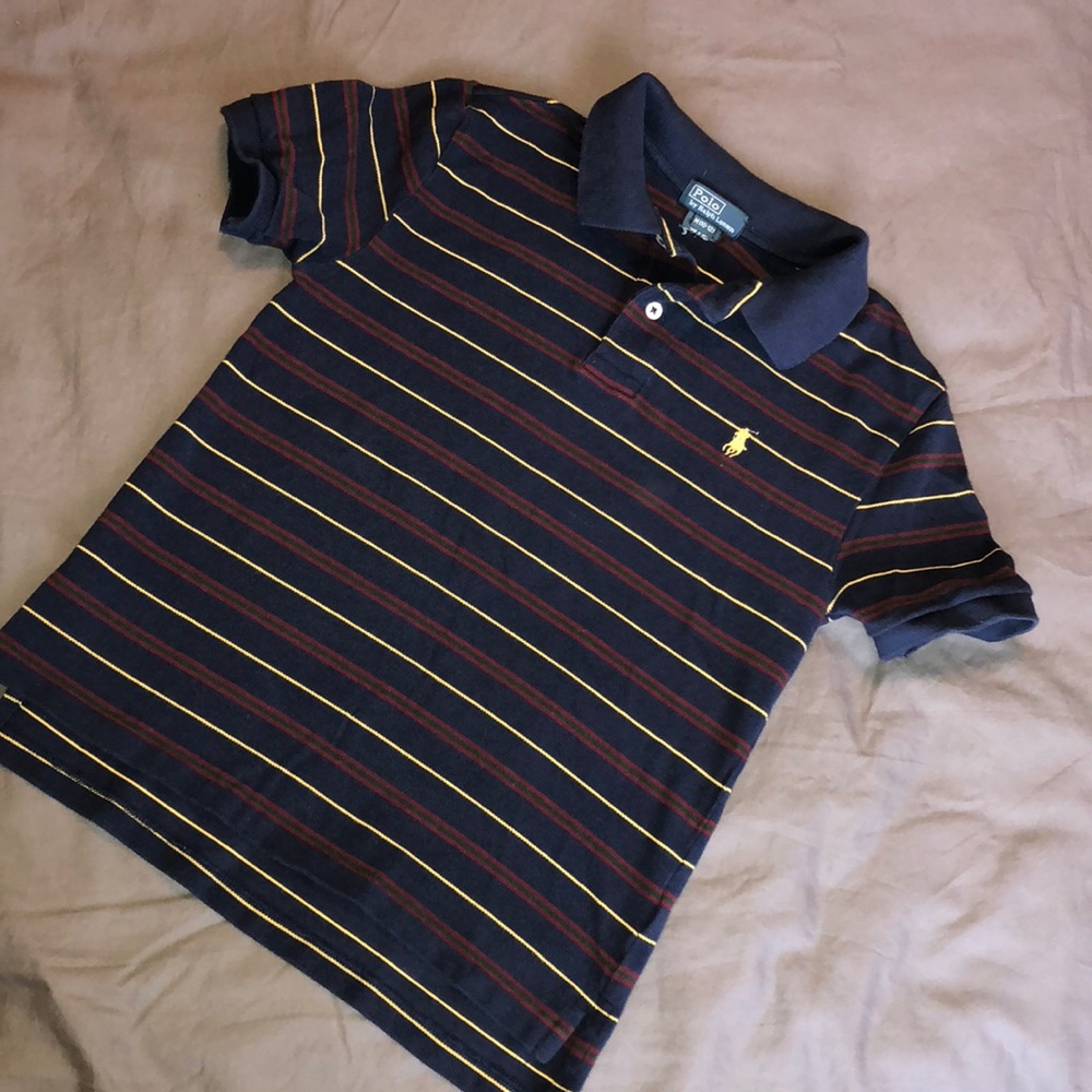 Boys Ralph Lauren Polo Striped Shirt M (10-12) EUC